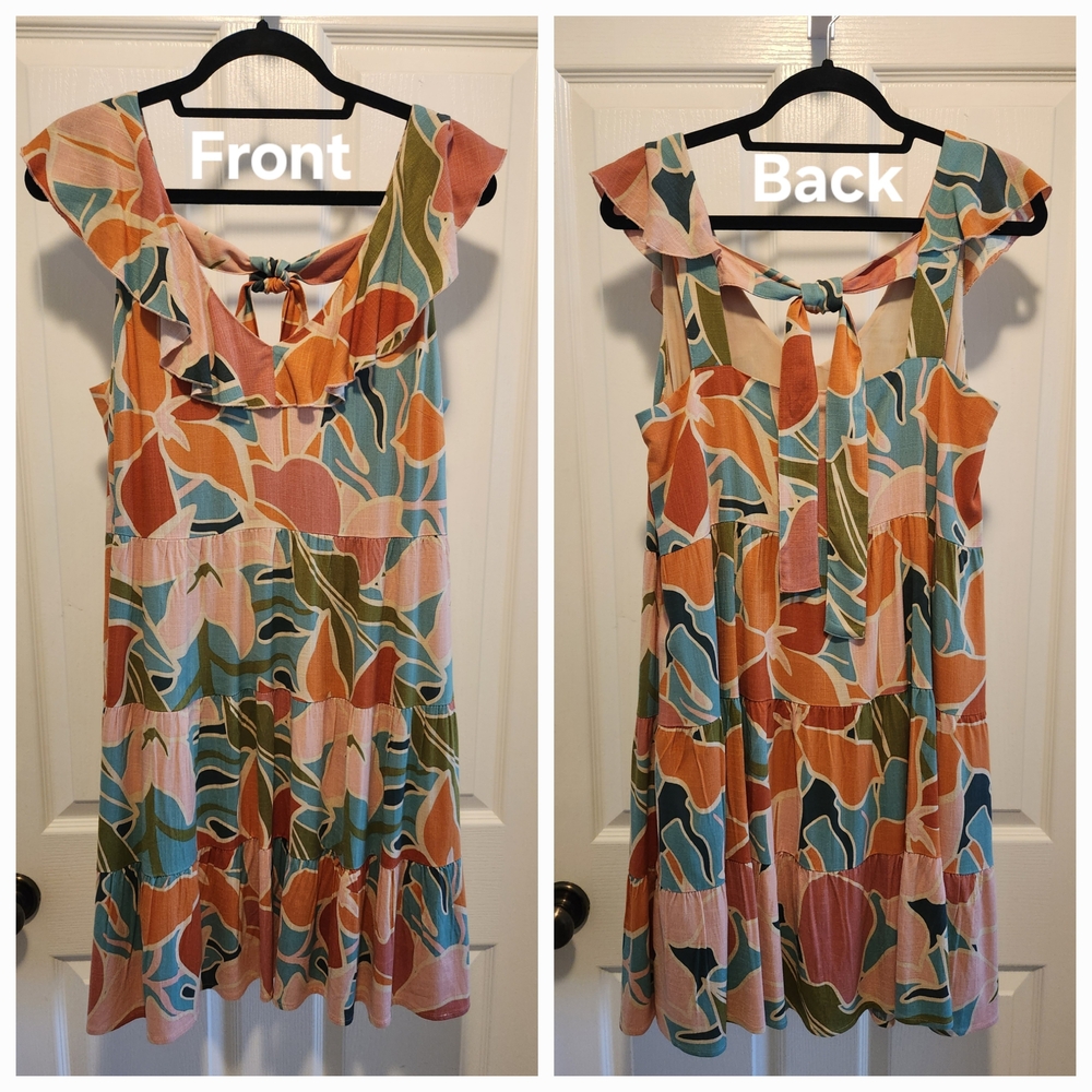 TRIBAL Multicolor Sleeveless Women's Dress